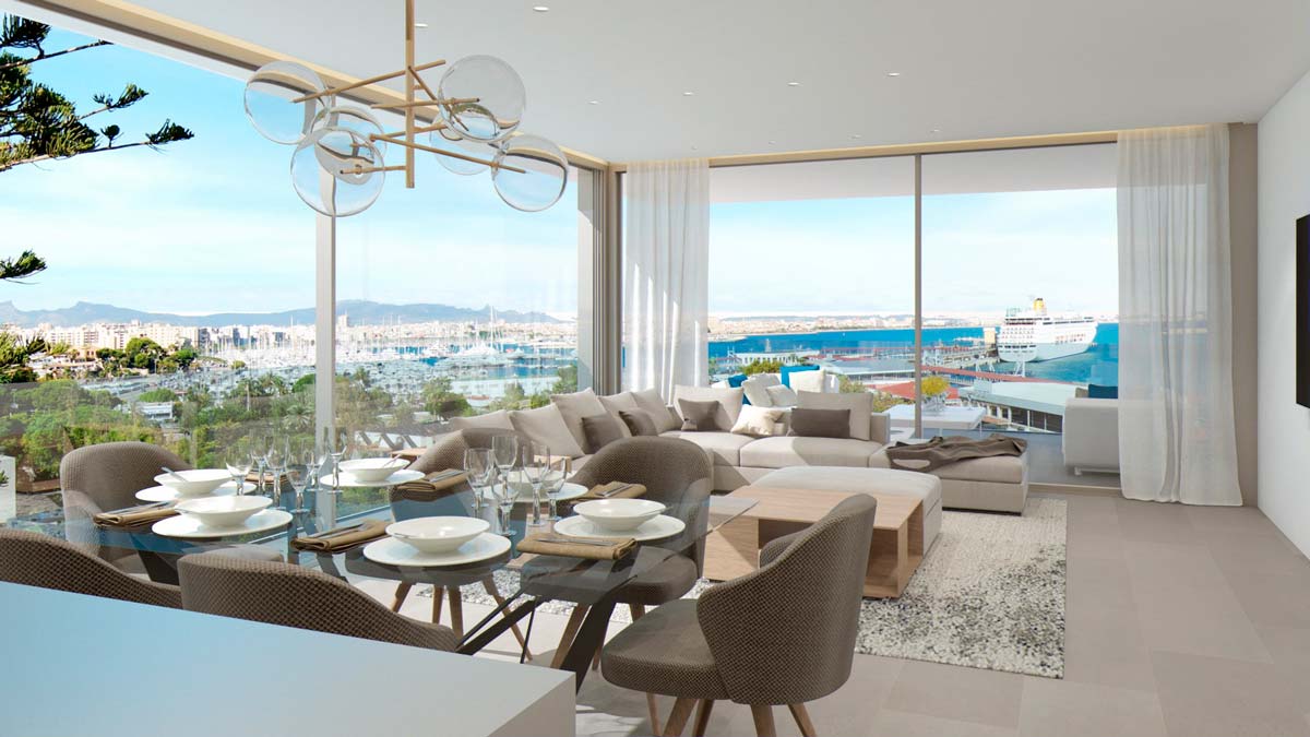 New Luxury apartments and penthouses with sea view in Palma